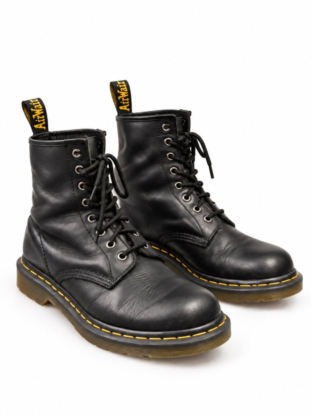 Dr. Martens 1460 Boots Women’s 8 Black Leather 8 Eye Combat Lace Up Docs